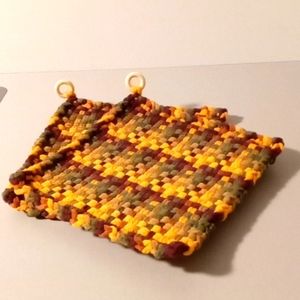 Potholder Set of 2 Woven 8 x 8 size handmade